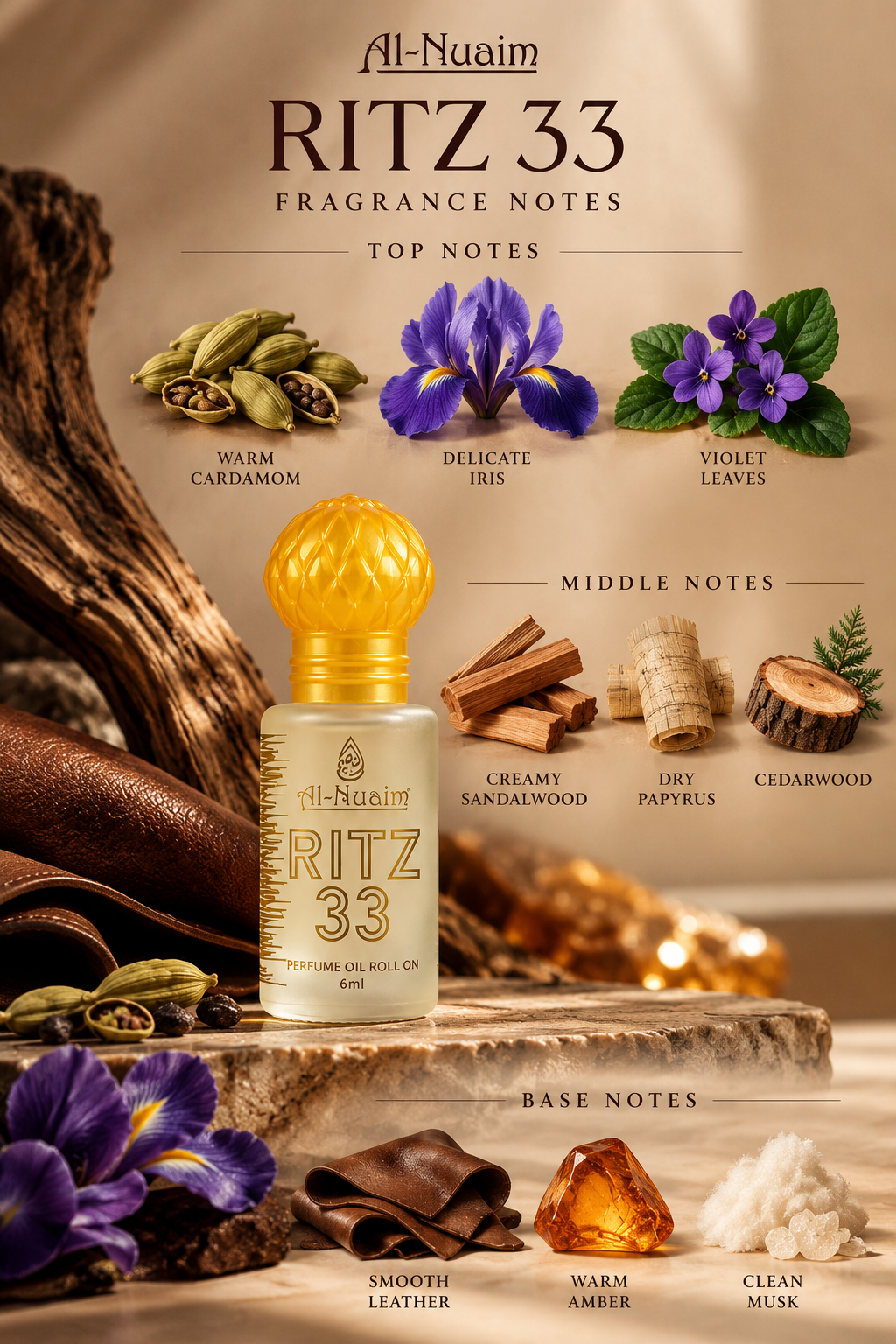 Al-Nuaim Ritz 33 Attar Perfume Oil - 6ml