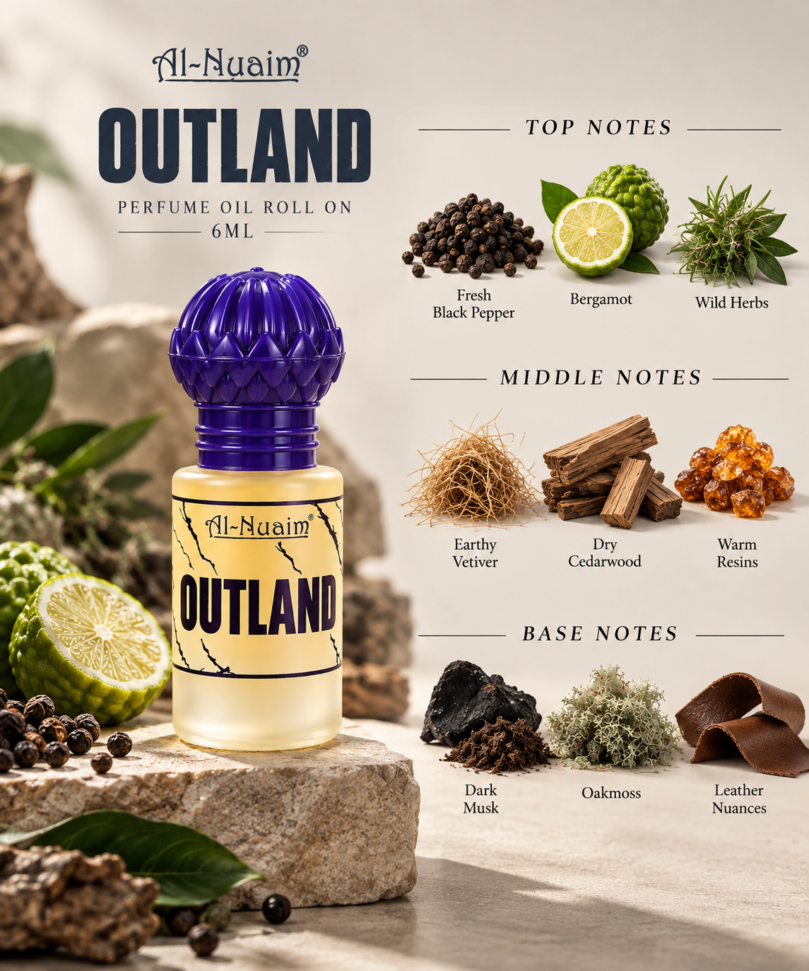 Al-Nuaim Outland Attar Perfume Oil - 6ml