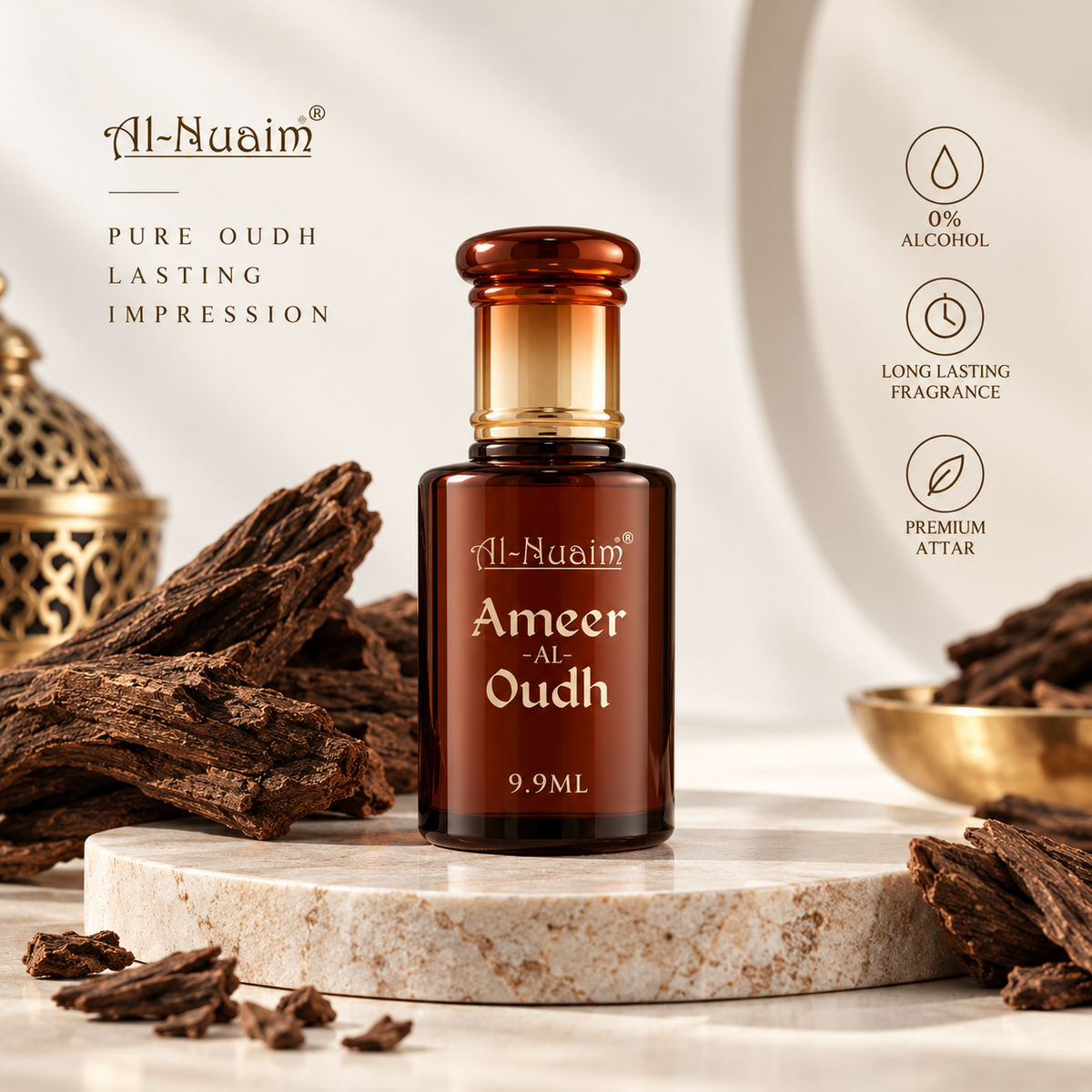 Al Nuaim Ameer Al Oudh Attar Perfume Oil – 9.9ml