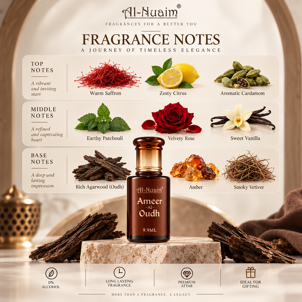 Al Nuaim Ameer Al Oudh Attar Perfume Oil – 9.9ml