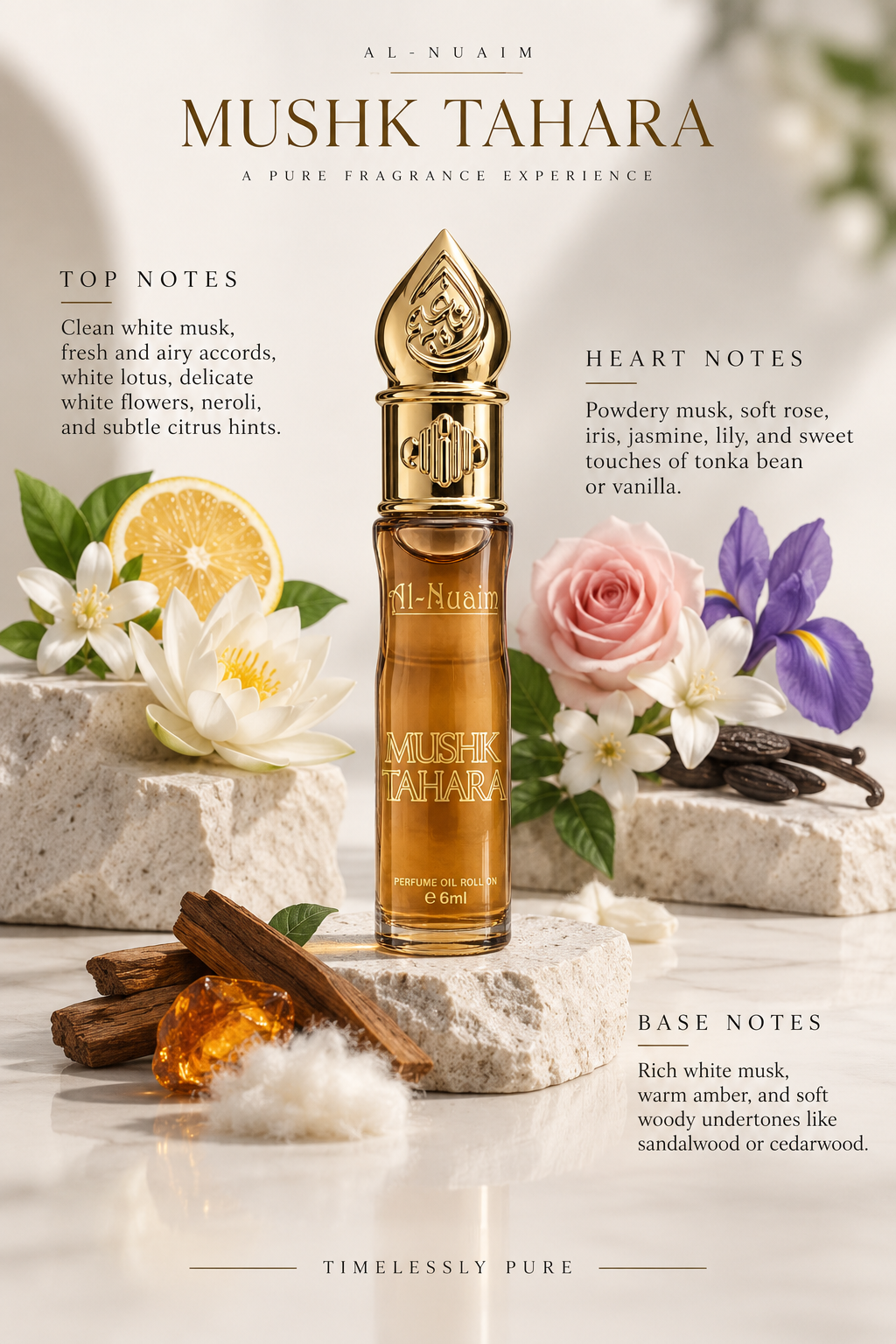 Al Nuaim Mushk Tahara Attar Perfume OIl - 6ml